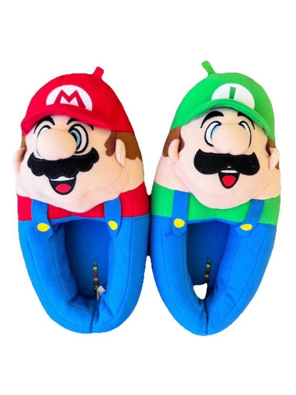 Nintendo Super Mario Bros 3D Plush Bedroom Slippers Boys Girls Kids Youth XL 4 5